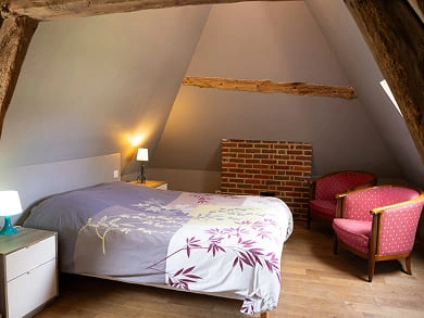 Chambre 1 de l'ancienne écurie, gite typique normand