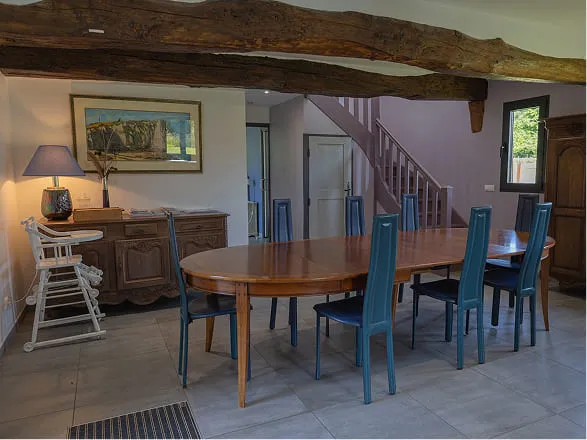 salle a manger salle à manger de la roseliere, gite normand pour 8 personnes