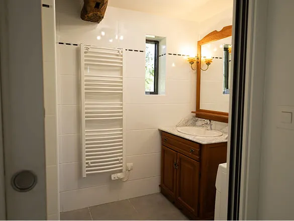 salle de bain du gite la chaumiere